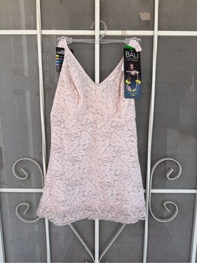 Bali Light Pink beige Lace Chemise Slip